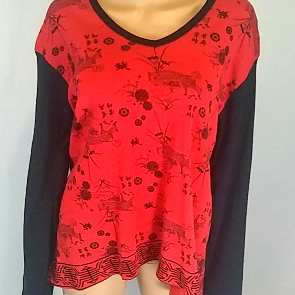 VENEZIA 100% Cotton Asian Inspired Top